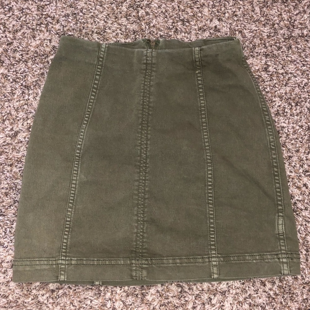 Free People ‘Modern Femme Denim Mini’ in Olive